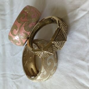 3 Colorful Fornash Hinged Cuff Bracelets that can dress up any outfit